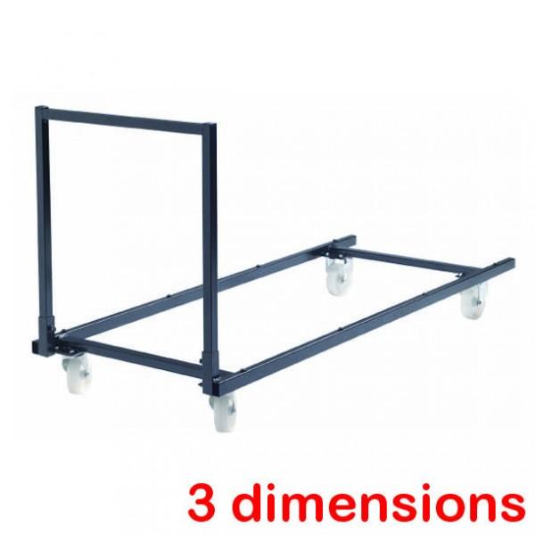 Chariot éco pour table rectangulaire - Sans plancher - Pour tables jusqu'à 1800 mm - Rolléco_0