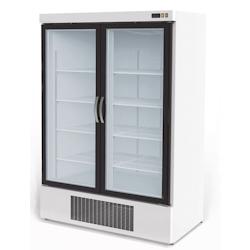 CORECO Armoire Gourmet - -20C - 15C - 2 Portes Vitrees Battantes - 1370X730X2040 - 8 Etageres - Capacite 1201L - Ext Blanc Int Blanc EBC-1302-BB - bla_0