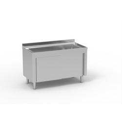 ERATOS Meuble plonge grande capacité AISI-304 18/10 - 1400x700 mm - 1 cuve 1200x500x300 mm - Acier inoxydable - FMM-147/10_0