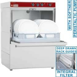 Lave professionnel electrique panier 500x500mm avec adoucisseur fast wash vaisselle - DC502/6M-A_0