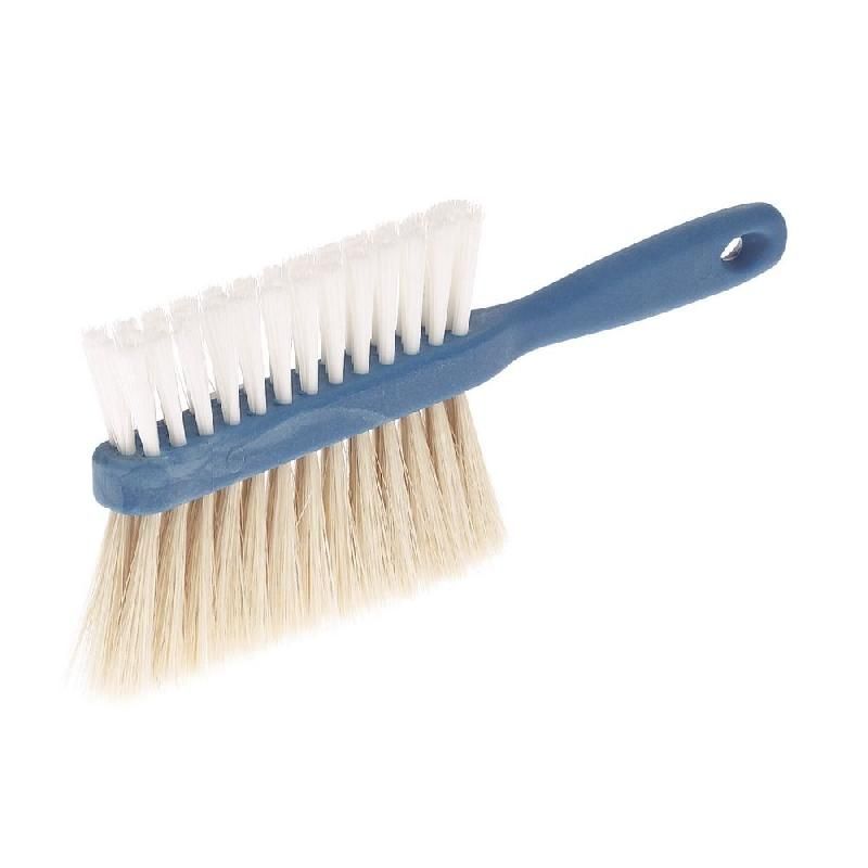 NILFISK BROSSE MANUELLE À DOUBLE TÊTE CRIN DE CHEVAL ET NYLON BLEU 30,5 CM