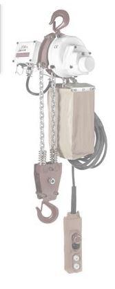 Palan électrique à chaîne 1t - crochet de suspension - monophasé - norme CE - code 14884_0