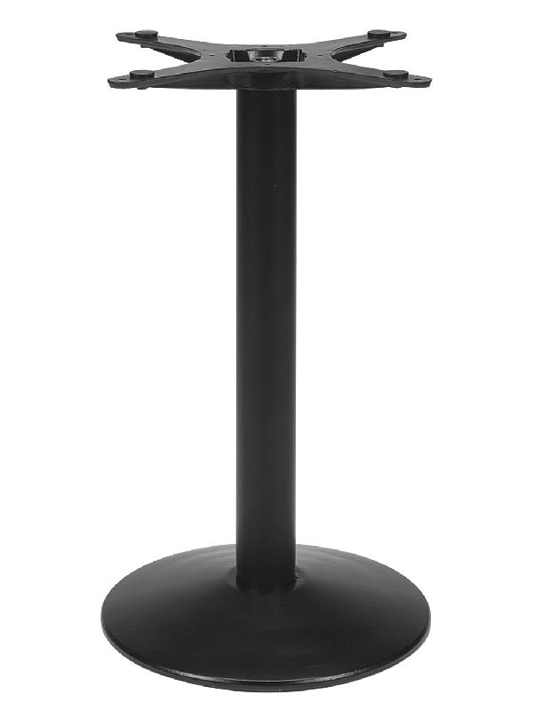 Pied de table fixe RONDA - base ronde D 42 cm - noir - acier et fonte de fer - hauteur 72 cm_0