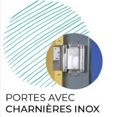 Porte va et vient a charnière inox, 1 ou 2 vantaux_0