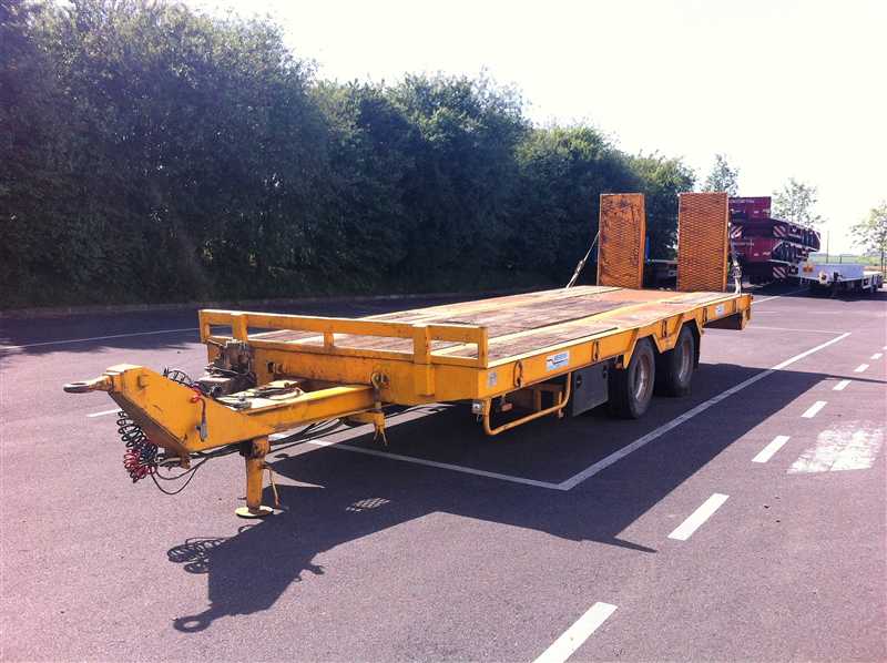 Remorque porte-engins Verem - référence 6399 - 19T PTC - 2 essieux - plateau basculant_0