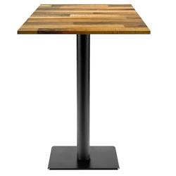 Restootab - Mange-debout 60x60cm - modèle Milan T noyer lamellé - marron TB-MITFF-6060M-NOY.LAM_0