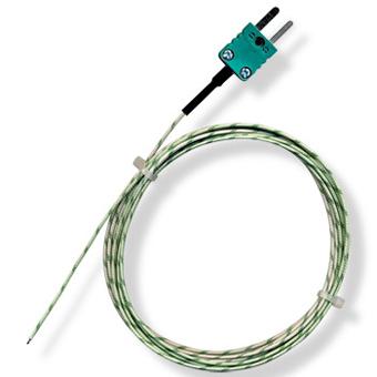 Sonde thermocouple K - point chaud apparent - câble plat 2m - -20 à +400°C - connecteur miniature mâle_0