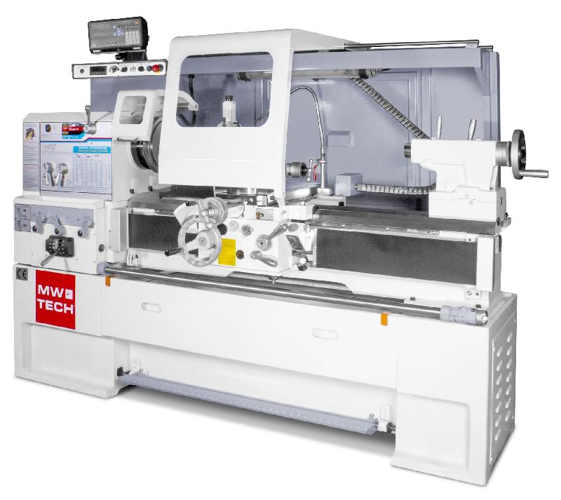 Tour à métaux hauteur des pointes 254 mm entre-pointes 1000 mm alésage 80 mm 5,7 kW 400V convertisseur MW-Tech LLF5010V_0