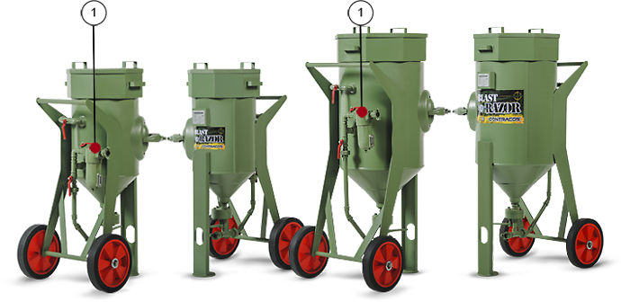 Appareils manuels Blastrazor Z-25/Z-50 - Sableuses pour surfaces métalliques et béton - Filtre CAF-0 efficace_0