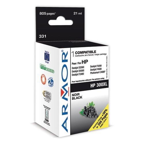 Armor cartouche jet d'encre reman pour hp 300xl noir cc641ee k20272ow_0