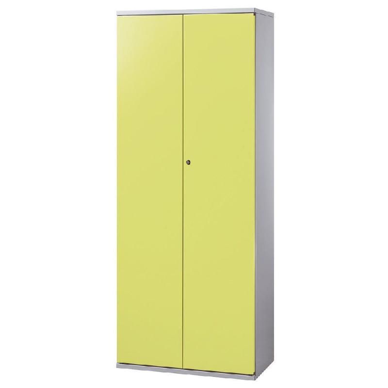 ARMOIRE MÉTAL STARTING - A PORTES BATTANTES - H. 198  X  L. 80 CM - CORPS ALU - PORTES ANIS