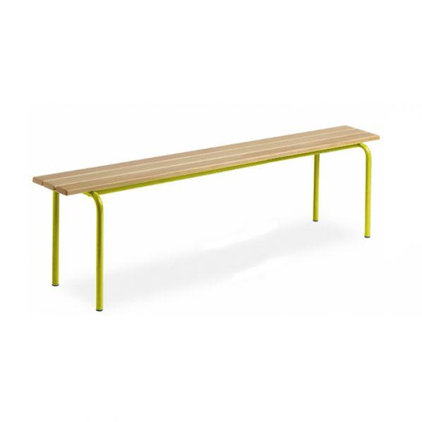 Banc vestiaire sans dossier pieds – 1600 mm Epoxy Jaune_0