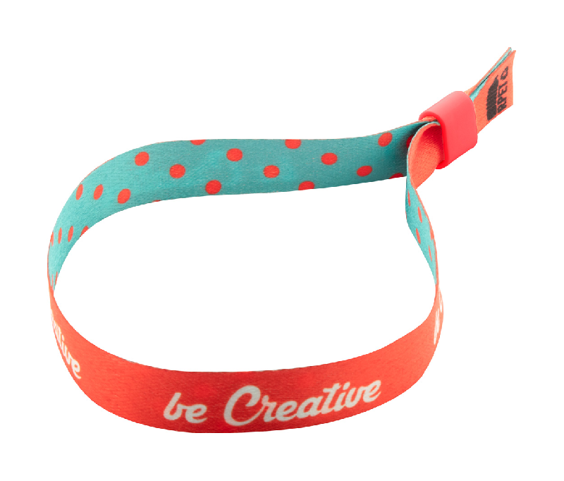 Bracelet festival personnalisable - polyester RPET - impression sublimation recto-verso - fermoir de sécurité coloré_0