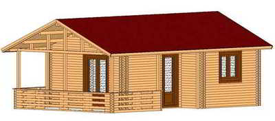 Chalet en kit BURGAS - environ 49.50m² - HEB Ltd - Délai de livraison 4 à 5 semaines_0