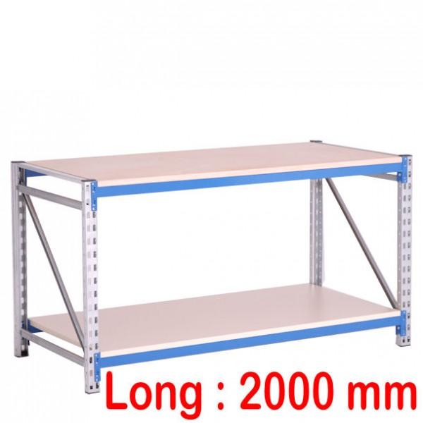 Établi d’atelier économique avec étagère inférieure - Longueur 2000 mm - Charge 300 kg - Rolléco_0