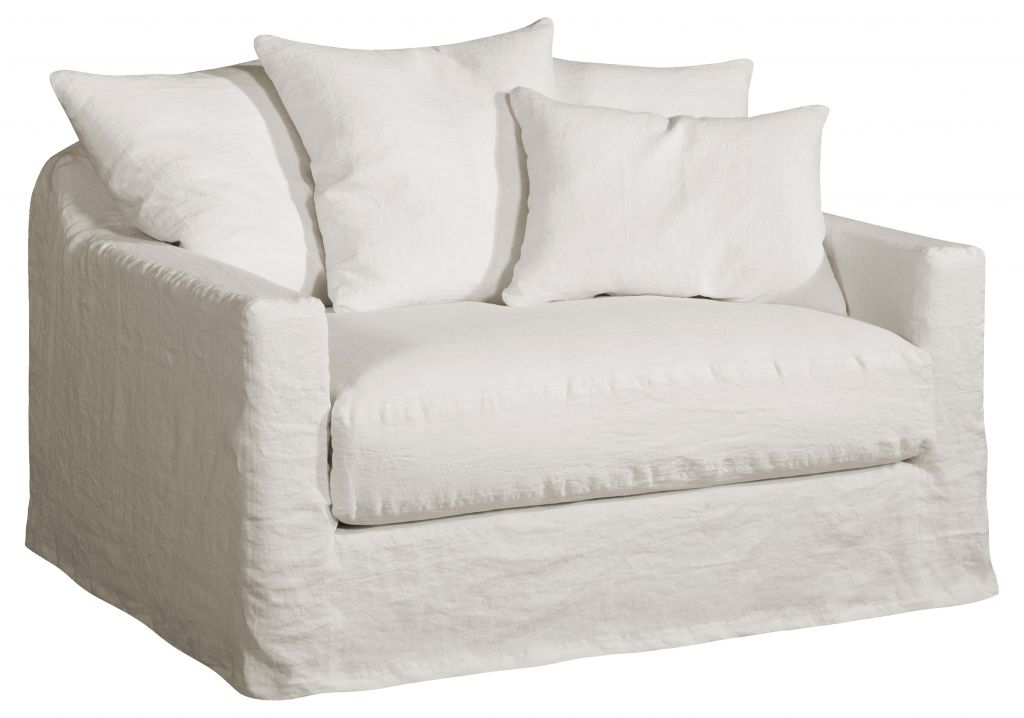 Fauteuil XL Biarritz - Style cocoon en lin froissé, déhoussable - Réf. : BIARRTIZFAUTXL_0