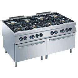 Fourneau gaz 8 feux vifs avec 2 fours gaz GN 2/1 - AGA G22/8BF16-AGA_0