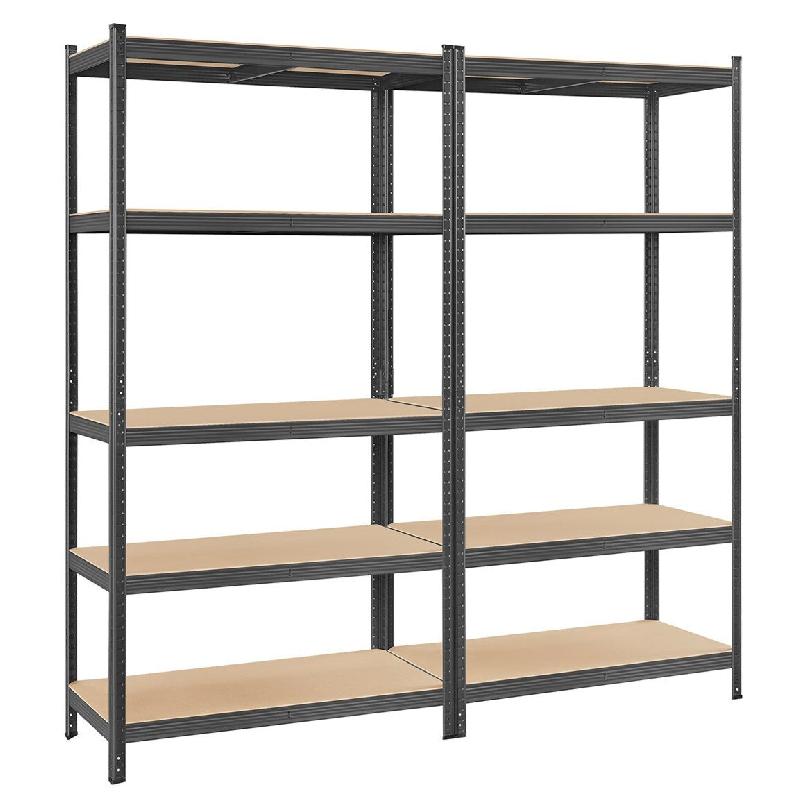 Helloshop26 - Étagère charge lourde métallique 200 x 100 x 50 cm 5 niveaux charge totale 875 kg (175 kg/niveau) étagère de rangement 12_0005594 -_0