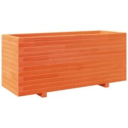 Helloshop26 - Jardinière bac lit surélevé plantes fleurs terrasse jardin cire 110 x 40 x 49,5 cm bois de pin massif marron 02_0038434 - 3000217670512_0