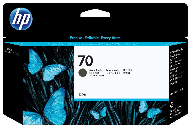 HP 70 cartouche d'encre DesignJet noir mat, 130 ml_0
