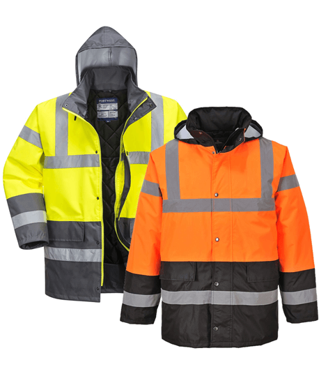 Parka haute visibilité Basics, Coloris : Jaune Fluo, Taille : S_0