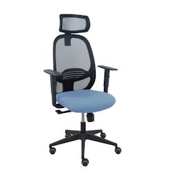 Piqueras y Crespo Silla Cilanco negra malla negra asiento bali azul cielo brazo regulable cabecero regulable - bleu multi-matériau 354SNM840B13B10CRP_0