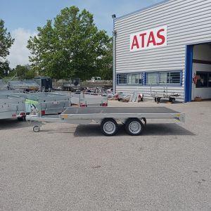 Plateau nu Saris PL 406x204 - 3500 kg PTC - 2 essieux roues 13