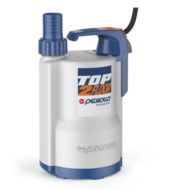 POMPE DE RELEVAGE 220V PEDROLLO TOP 2 FLOOR EAU DE PLUIE TYPE SERPILLIÈRE SANS FLOTTEUR 6 M3/H 0.37 KW