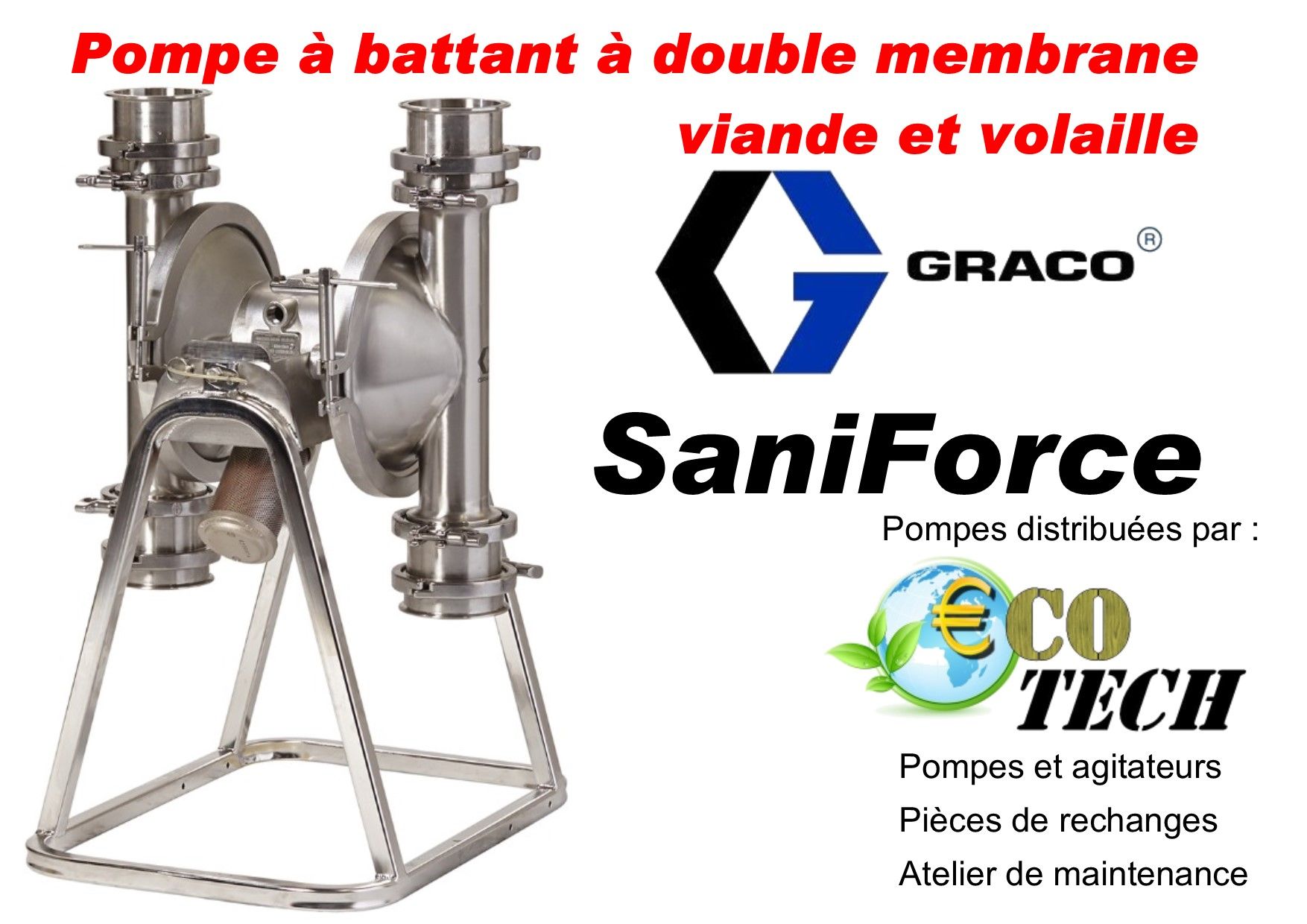 Pompe saniforce graco  pour transformation de la viande et de la volaille_0