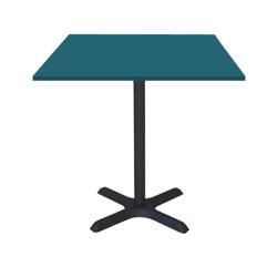 Restootab - Table 70x70cm - modèle Dina bleu de prusse - bleu fonte 3760371511020_0