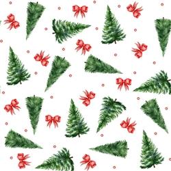 Serviettes 33x33cm meli melo de sapins pois rou (240 unités) MESA BELLA - vert papier 3701168962816_0