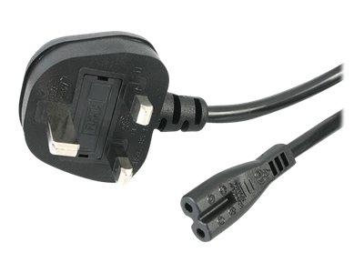 STARTECH.COM CORDON D'ALIMENTATION BIPOLAIRE POUR UK BS1363 VERS C7 DE 1M POUR ORDINATEUR PORTABLE - M/F - NOIR