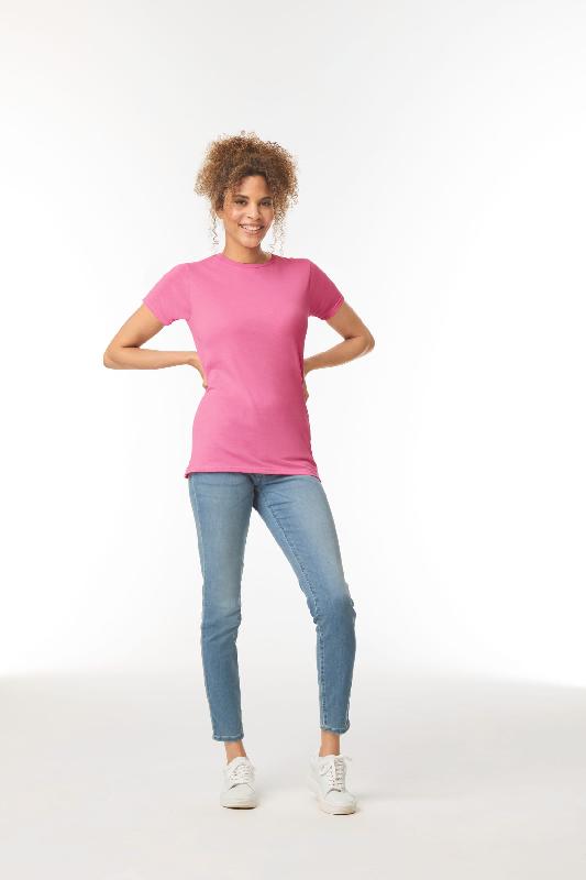 T-shirt femme col rond Softstyle - Gildan GI6400L - 100% coton pré-rétréci, coupe cintrée_0
