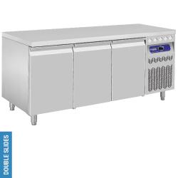 Table frigorifique ventilée 3 portes GN 1/1 - Gastro Line PLUS - 1755x700xh850/900 mm - T° -2° à +8°_0