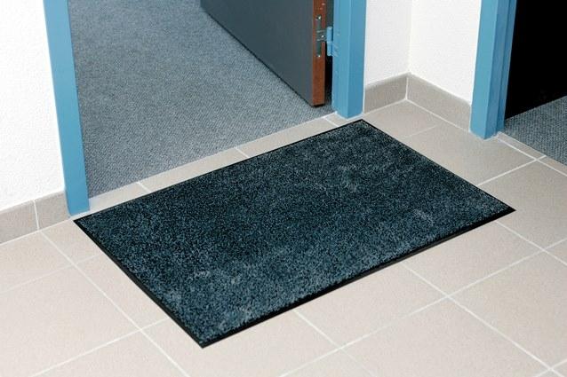 Tapis d'entrée en microfibres - semelle PVC antidérapante - absorption élevée - gris ou brun_0