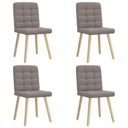 VidaXL Chaises à Manger Lot De 4 Taupe Tissu - gris 8721158566423_0