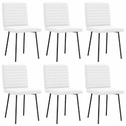 VidaXL Chaises à Manger Lot De 6 Blanc Similicuir - blanc 8721158569875_0