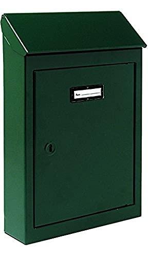 Vigor - Boîte aux lettres en tôle, verte, 20 x 6 x 30 cm - Code produit 2730033_0