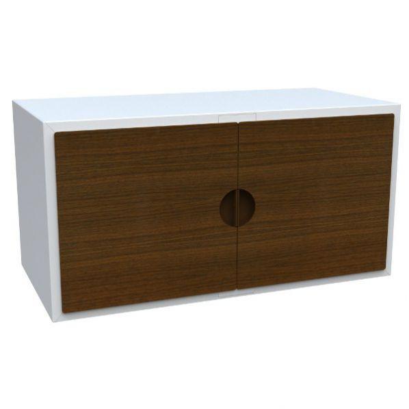 Armoire à portes battantes EASYBLOC - Portes en noyer - 10 coloris disponibles - Marque Rolléco_0