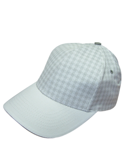 Casquette Monaco Monsieur réf. SMONH - 100% coton brossé avec motif Pied de poule et boucle argentée_0