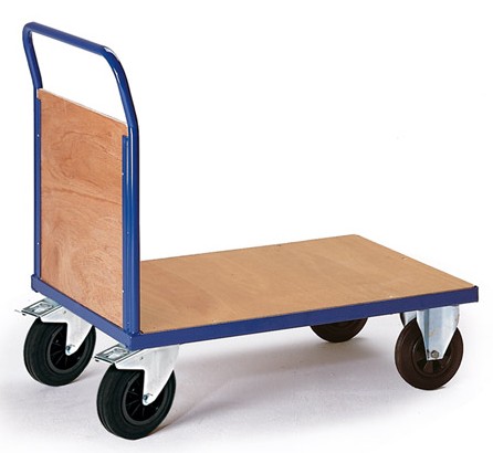 Chariot manuel à dossier plein en bois - 4 modèles disponibles - Charge jusqu'à 500kg_0
