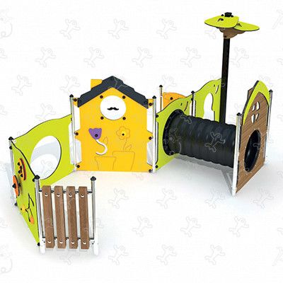 Diabolo Baby - Structure pour aire de jeux Proludic - Largeur 3,87 m - Réf. J38709® - Pour enfants dès 0,5 an_0
