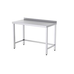 Distform table Inox Basse avec Dosseret et Cadre de Renforcement - L 600 x P 600 mm - ECO - 698142457112_0