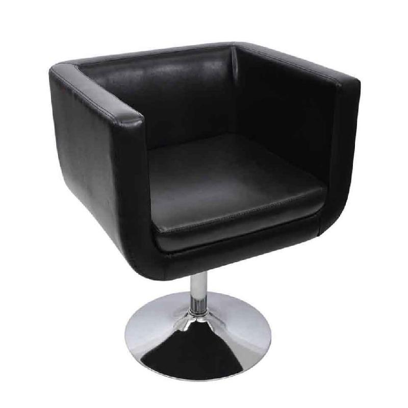 FAUTEUIL SIÈGE TABOURET LOUNGE CLUB DESIGN MODERNE RÉGLABLE NOIR 1102021/3_0