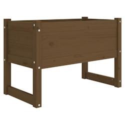 Helloshop26 - Jardinière bac lit surélevé plantes fleurs terrasse jardin 78 x 40 x 52 cm bois massif de pin marron 02_0037856 - 3000217832804_0