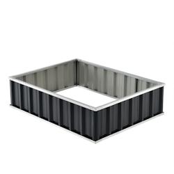 Helloshop26 - Jardinière rectangulaire acier galvanisé 118 x 90 x 30 cm anthracite 03_0007190 - 3001866147769_0