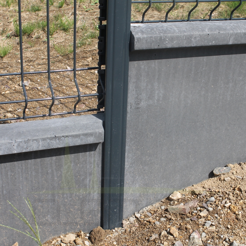 Plaque de soubassement 1/2 chaperon - béton - ht 50_0