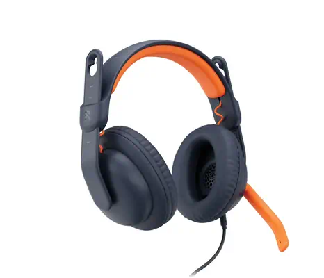 Logitech Zone Learn Casque Avec fil Arceau Education USB Type-C Bleu, Orange_0
