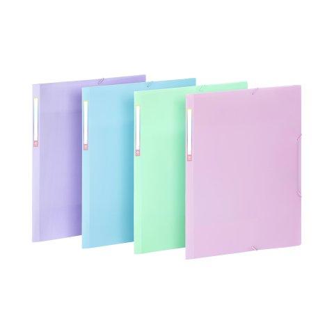 LOT DE 12 - CHEMISE À ÉLASTIQUES 3 RABATS A3 - RAINBOW PASTEL VIQUEL - COLORIS ASSORTIS