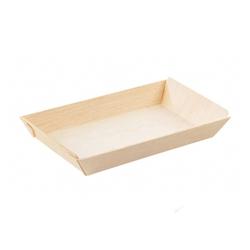Packnwood FHC - 100Pcs - Barquette rectangulaire en bois 